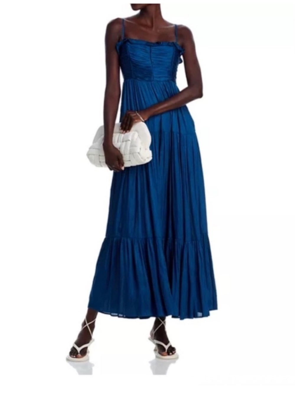 Aqua Royal Blue Spaghetti-Strap Maxi Dress